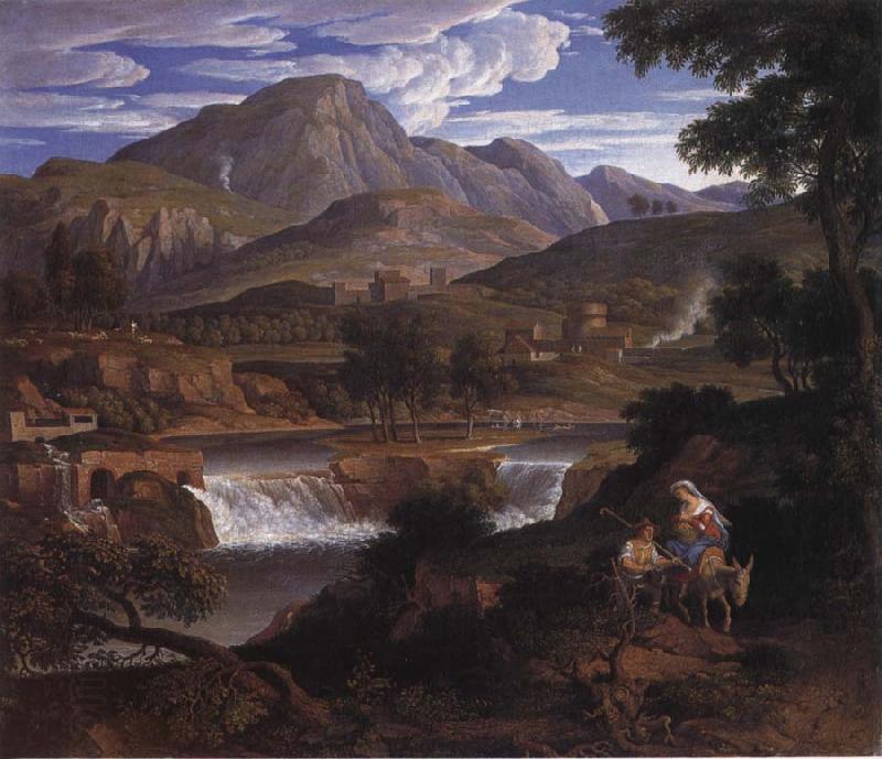 Joseph Anton Koch Waterfalls at Subliaco China oil painting art